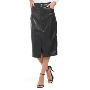 7 for All Mankind Vegan Leather Pencil Skirt
